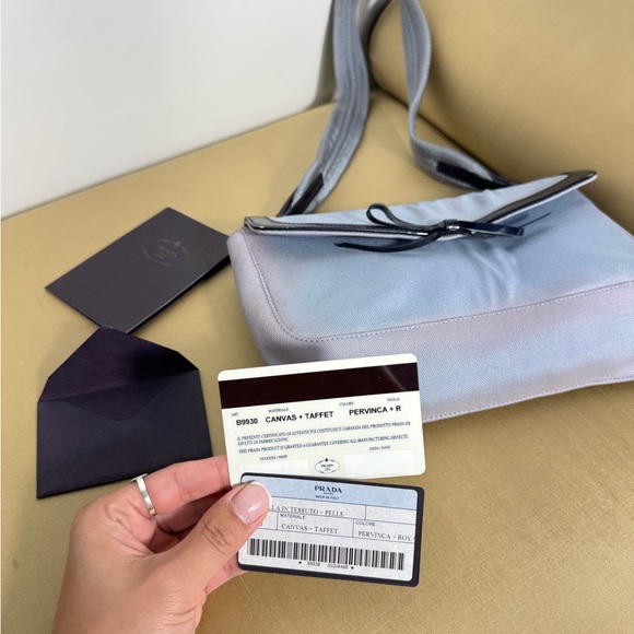 PRADA Shoulder Bag Nylon Light Blue -ART B9930 - Picture 11 of 11